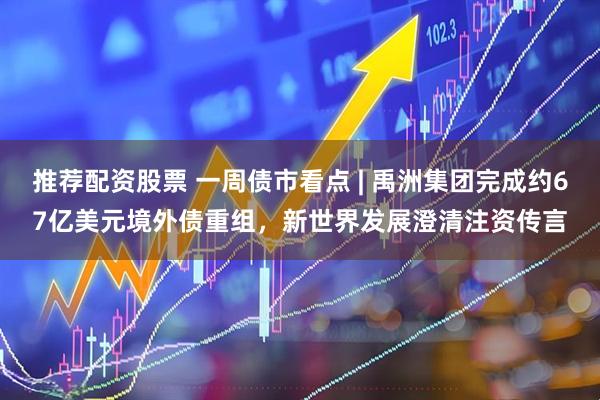 推荐配资股票 一周债市看点 | 禹洲集团完成约67亿美元境外债重组,新世界发展澄清注资传言